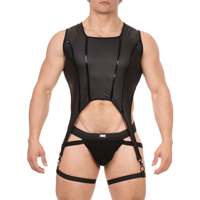 Barcode Berlin Bustier Porte-Jarretelles Milos Noir